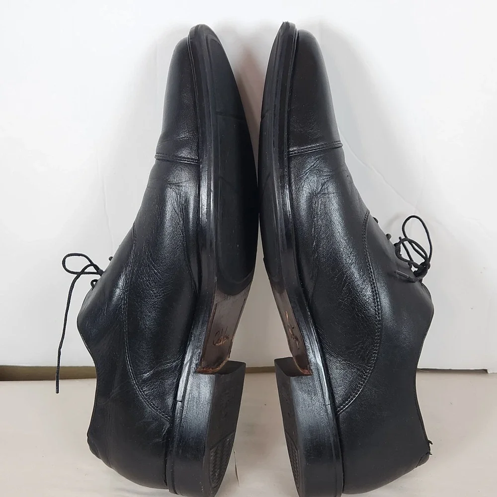 COLE HAAN Mens Dress Shoes Soft Black Leather Lace Up Plain Toe Oxfords Size 13M